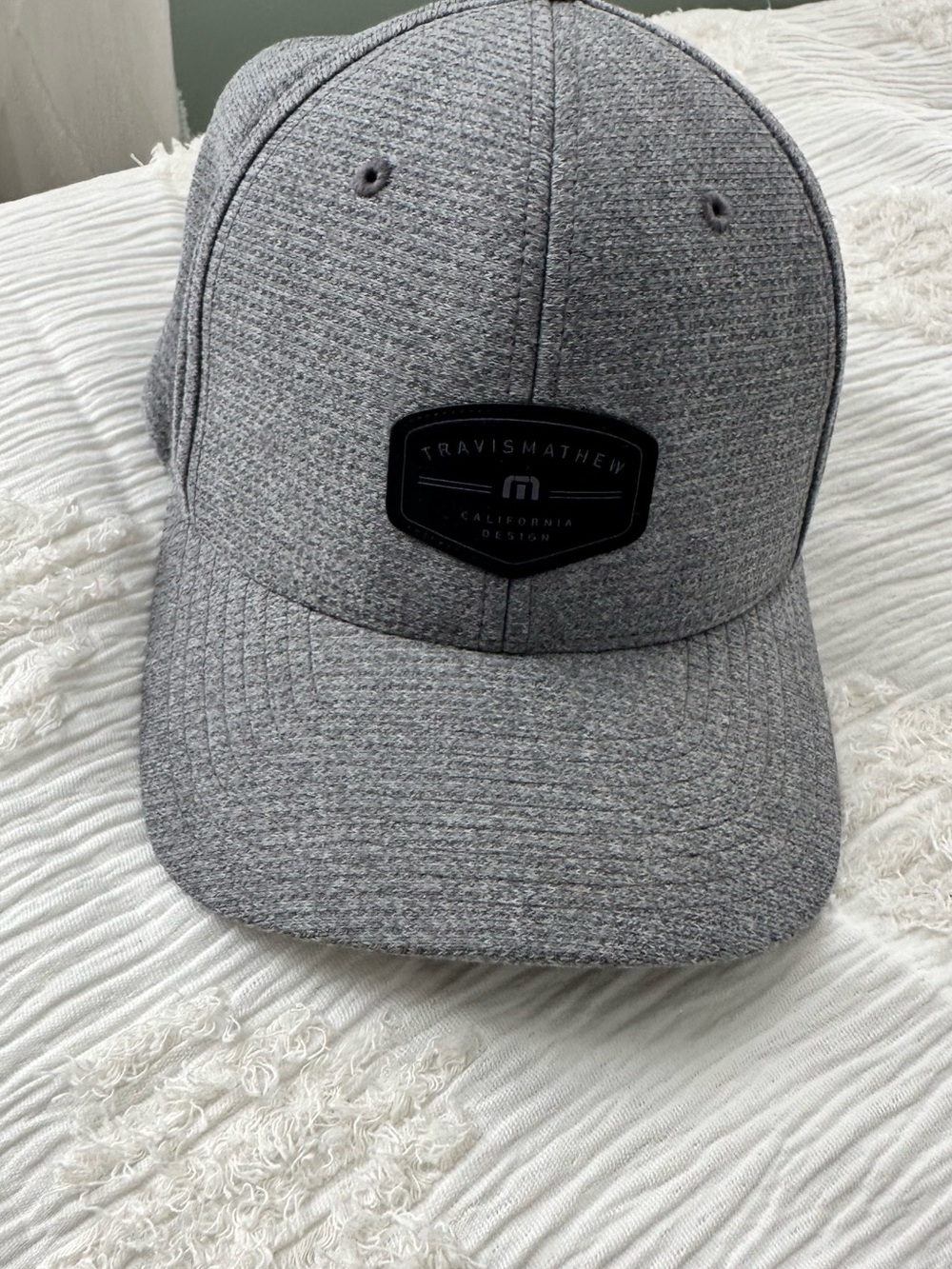 Travis Mathew Heather Gray Patch Baseball Cap